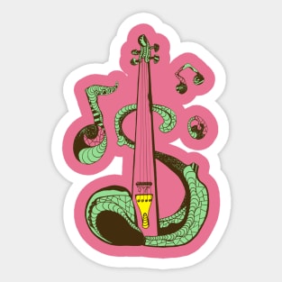 Pink and Mint String Violin Sticker